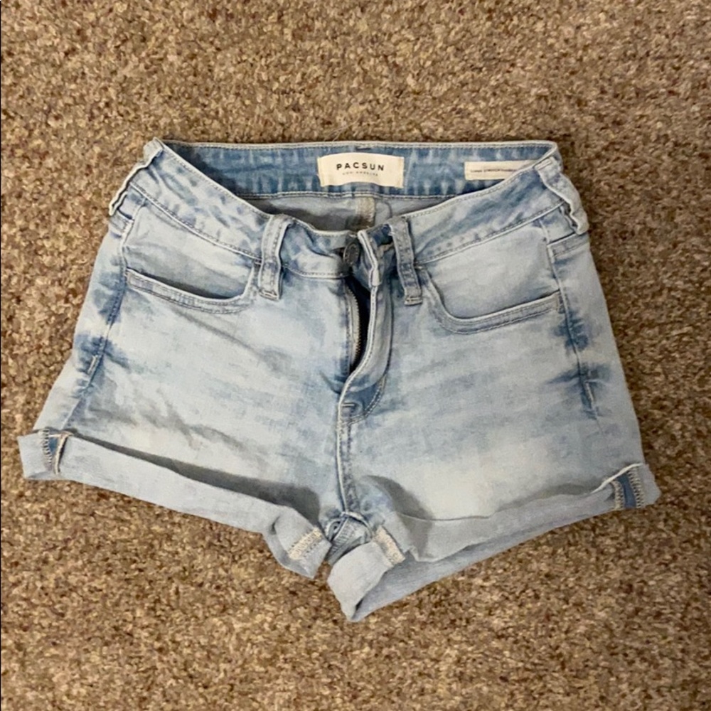 light blue shorts